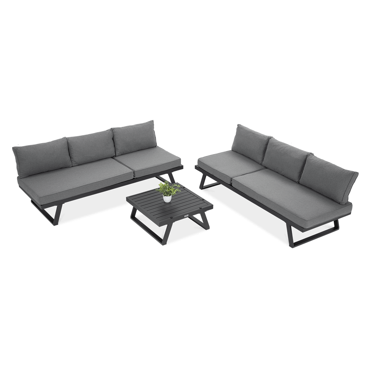 Zestaw Mebli Ogrodowych Wypoczynkowych MIDWAY Narożnik Stolik na Taras