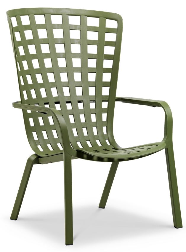 D2.Design Fotel z podłokietnikami Folio zielony 200608