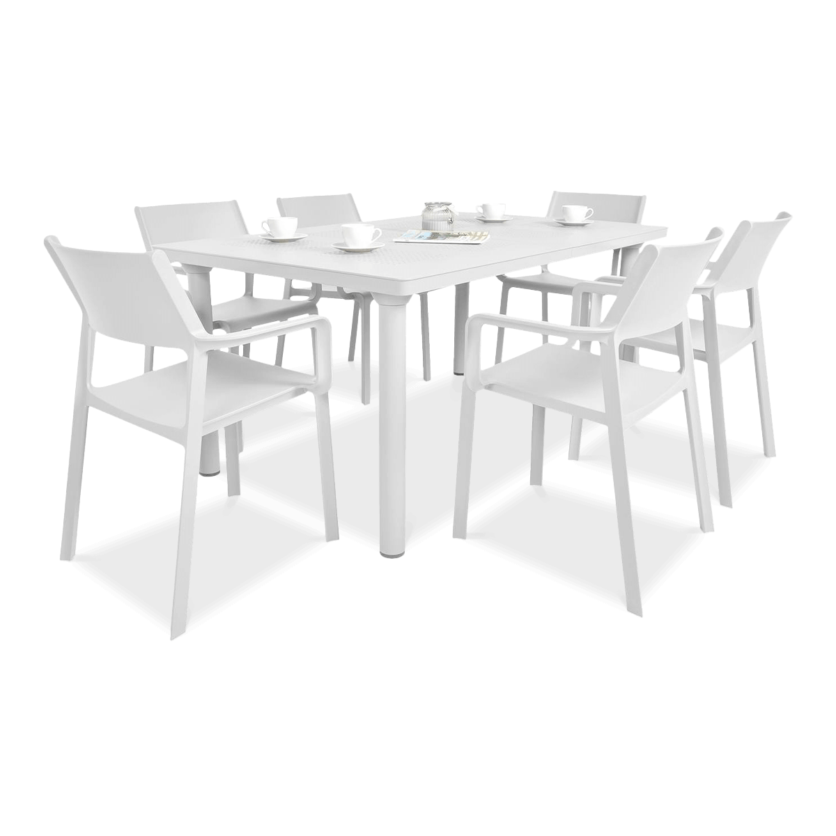 Zestaw ogrodowy Nardi TRILL/LIBECCIO 6+1 Bianco