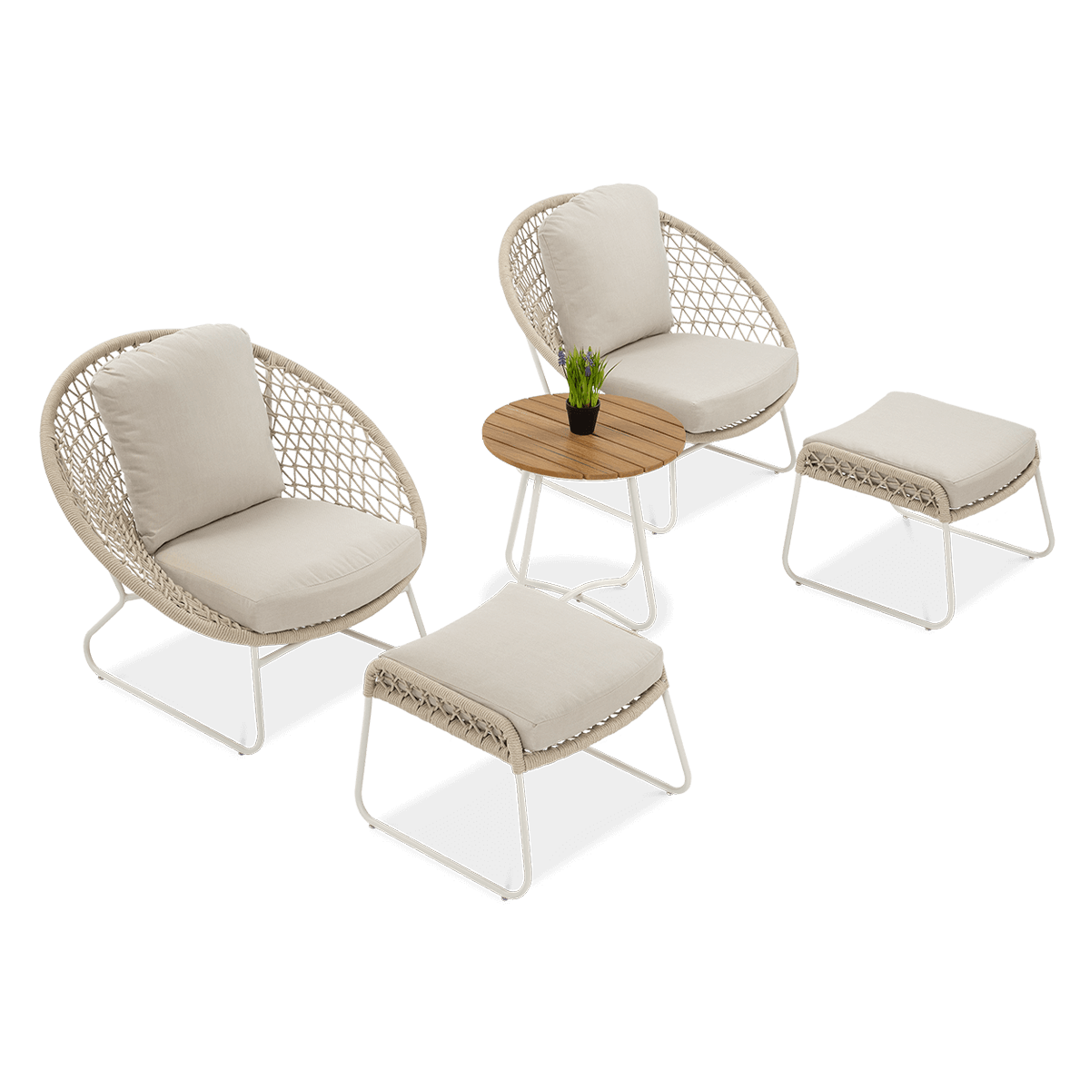 Zestaw Mebli Wypoczynkowych Do Ogrodu Amanti Duo Light Beige - Furrore