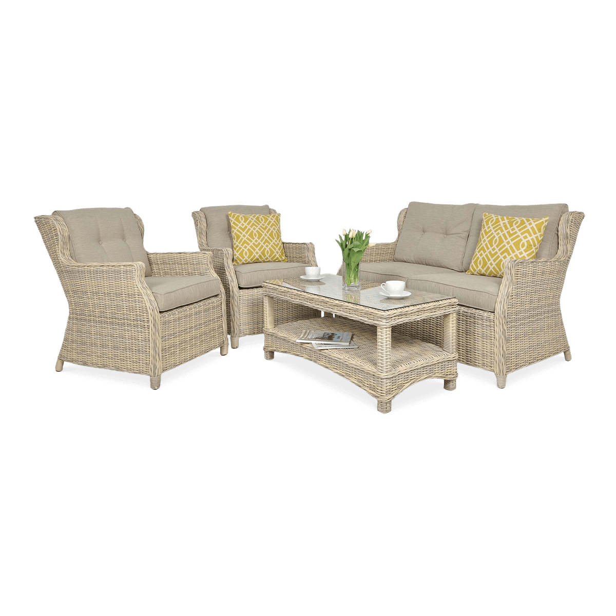Meble z technorattanu TRIVENTO 2 Beige