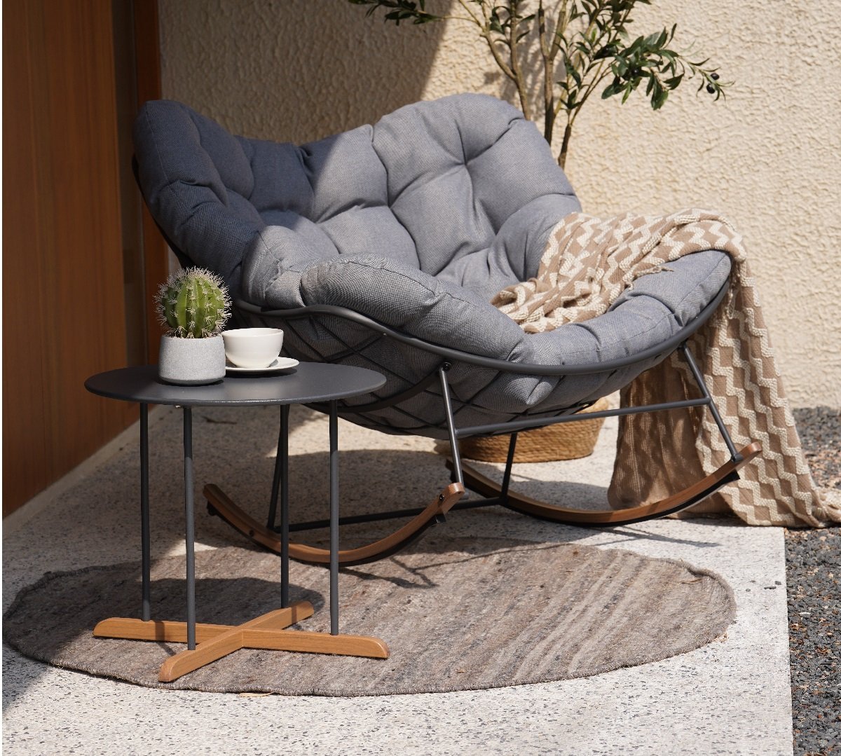 Fotel bujany RONDA Dark Grey - FOCUS GARDEN