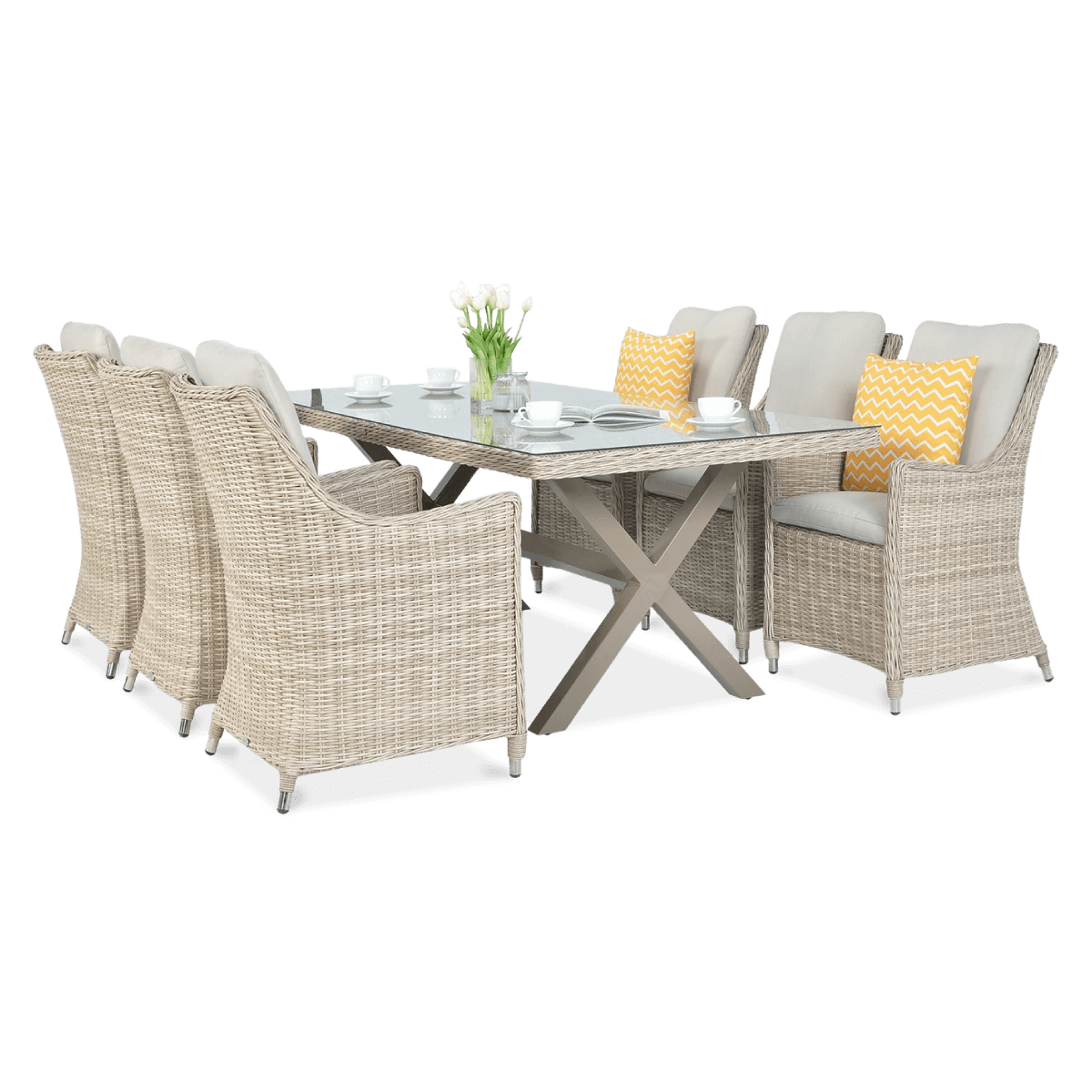 Zestaw mebli z technorattanu NAPOLI 6/200 Light Beige