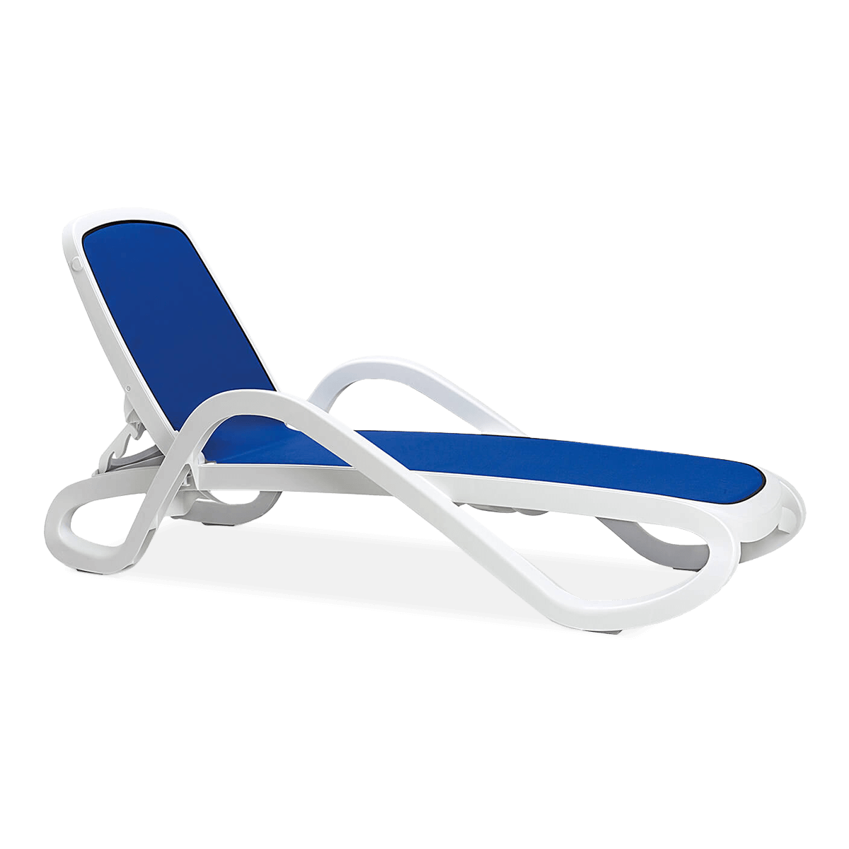 DKWADRAT Leżak Alfa plecionka nieb., rama biała 96996