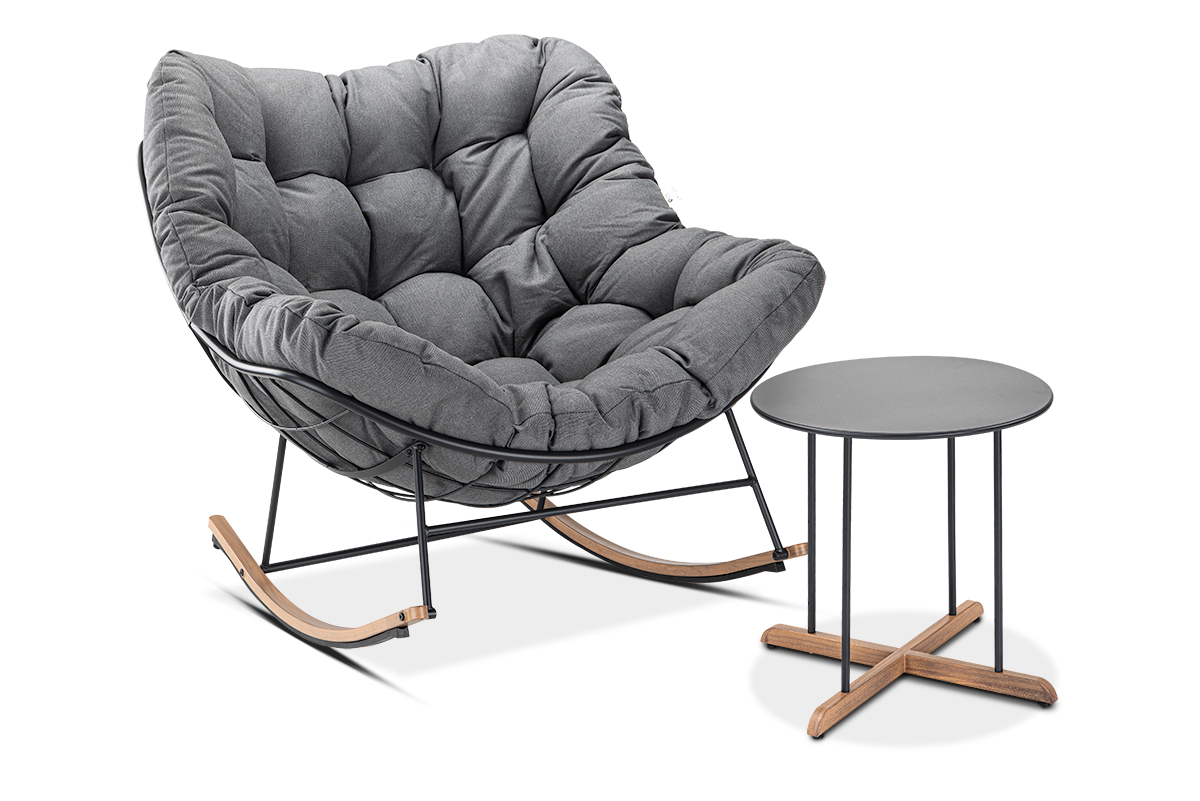 Zestaw na taras RONDA 1+1 Dark Grey - FOCUS GARDEN