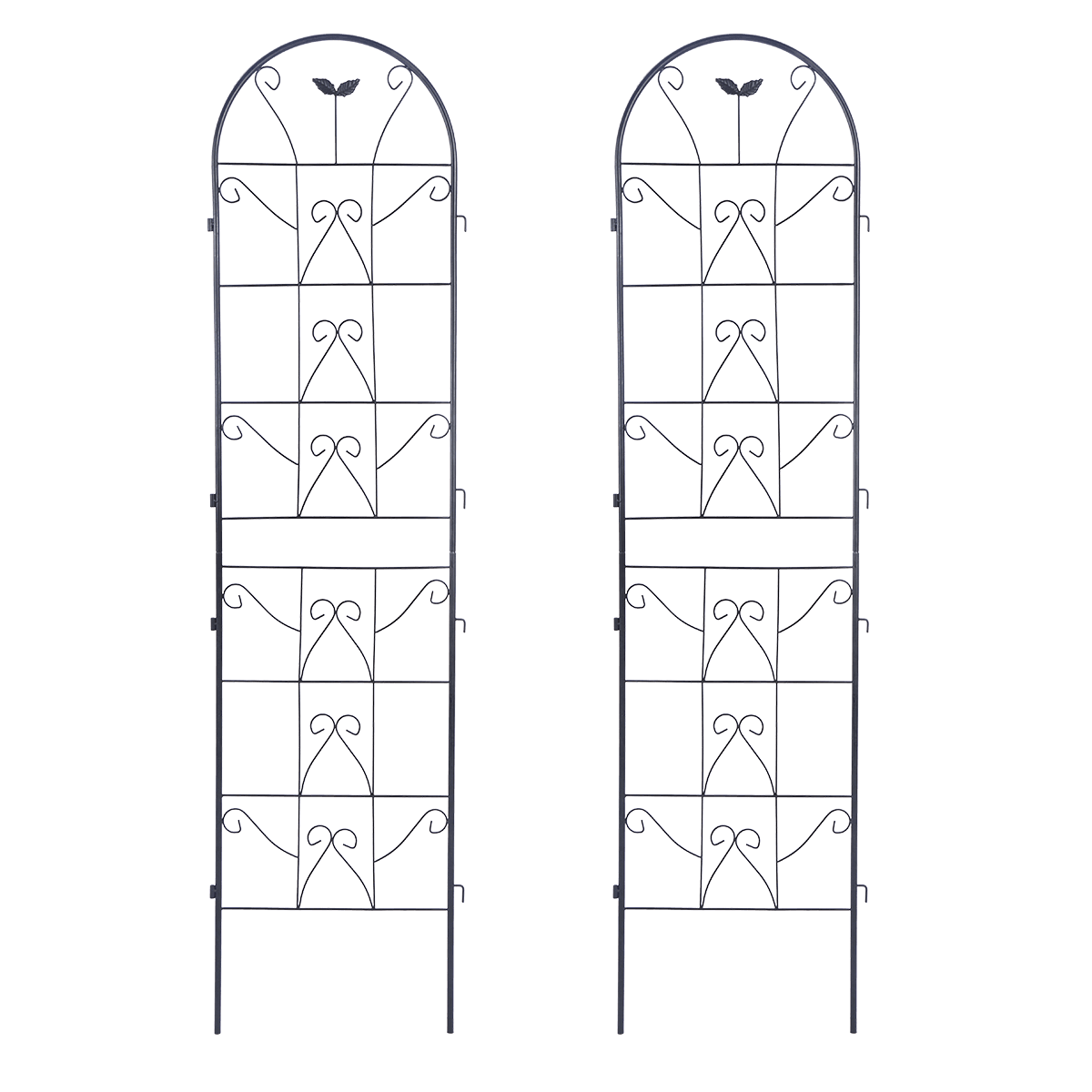 2x Podpórka do roślin 190x55 cm - wzór kwiatowy - Cultivo