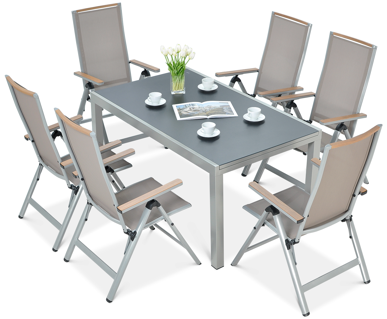 Meble Ogrodowe Brisbane 6/250 Taupe