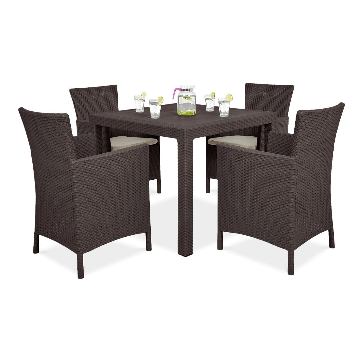 Komplet ogrodowy IOWA/MELODY QUARTET 4+1 Brown