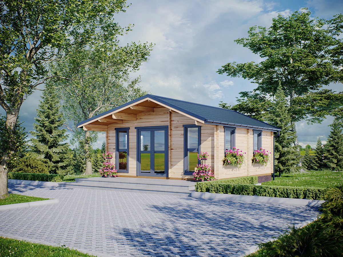 Drewniany domek parterowy BOLIG 35m2 - Nordenwood