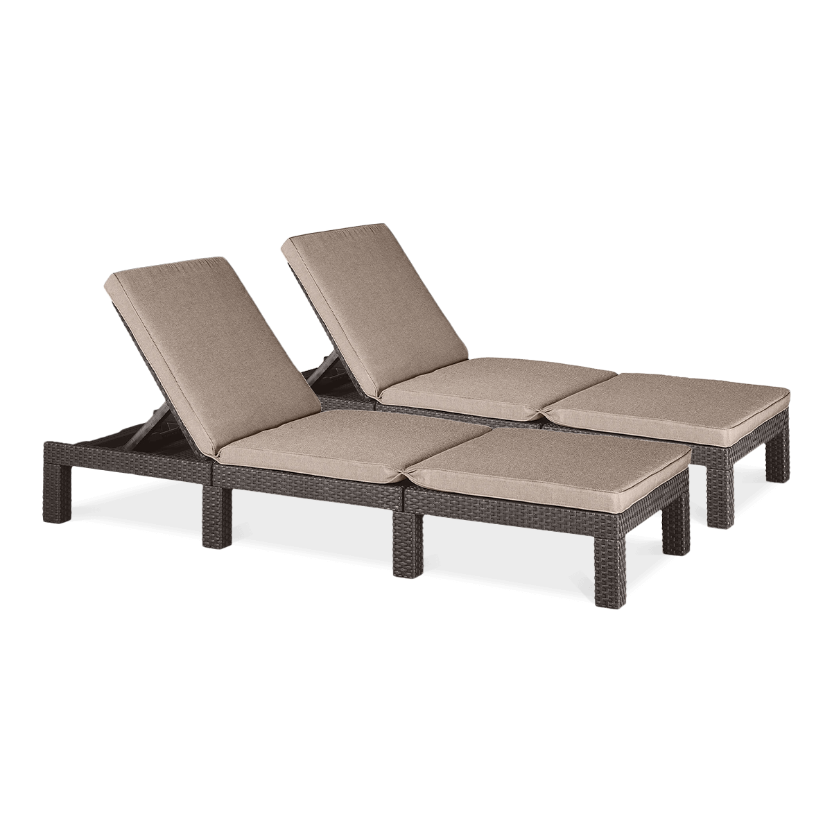 2x Leżak ogrodowy DAYTONA DELUXE Brown