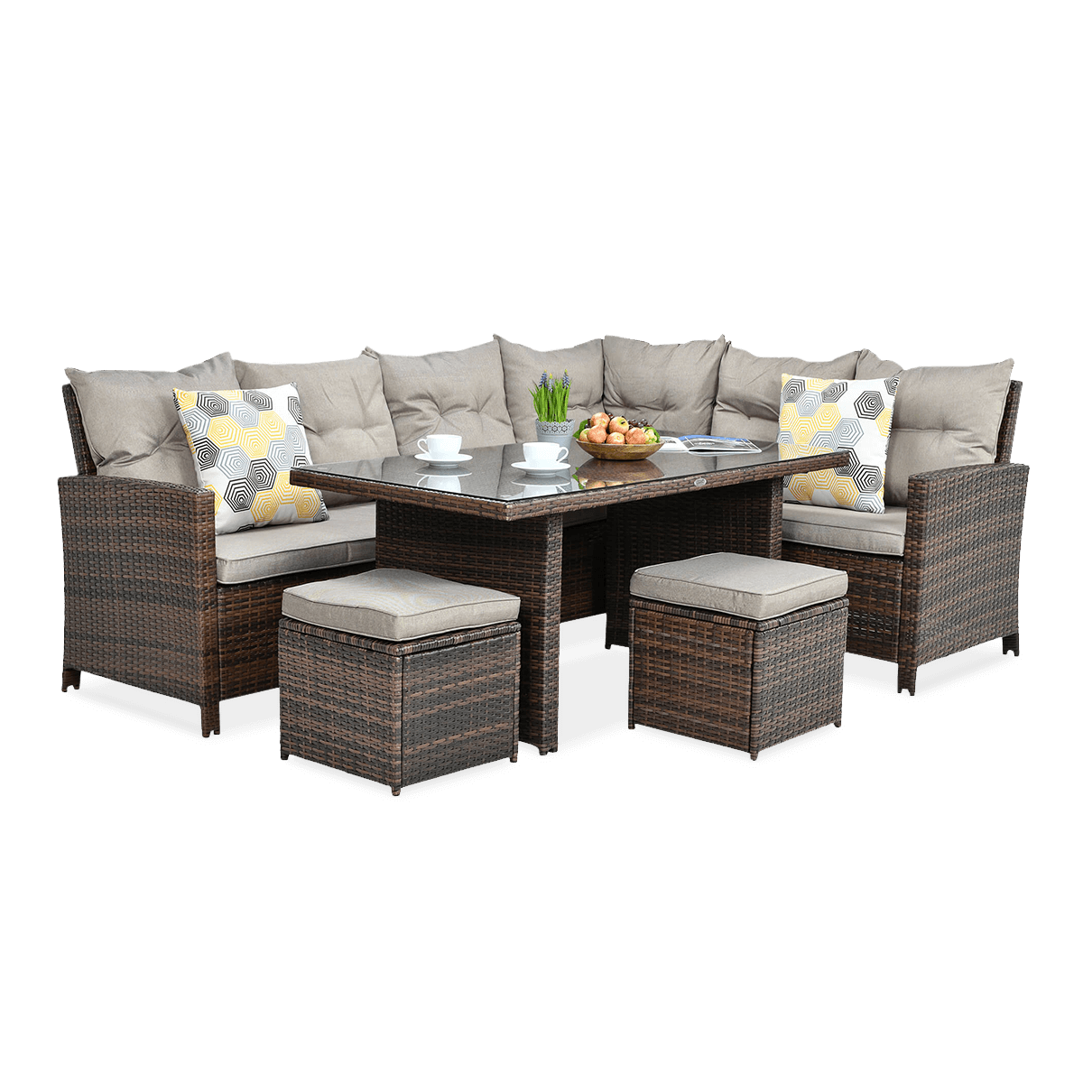 Narożnik technorattanowy IBIZA Brown