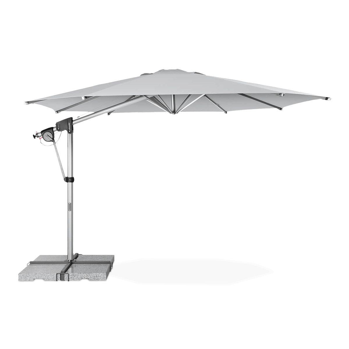 Parasol z wysięgnikiem do ogrodu Doppler PROTECT 400 P Light grey