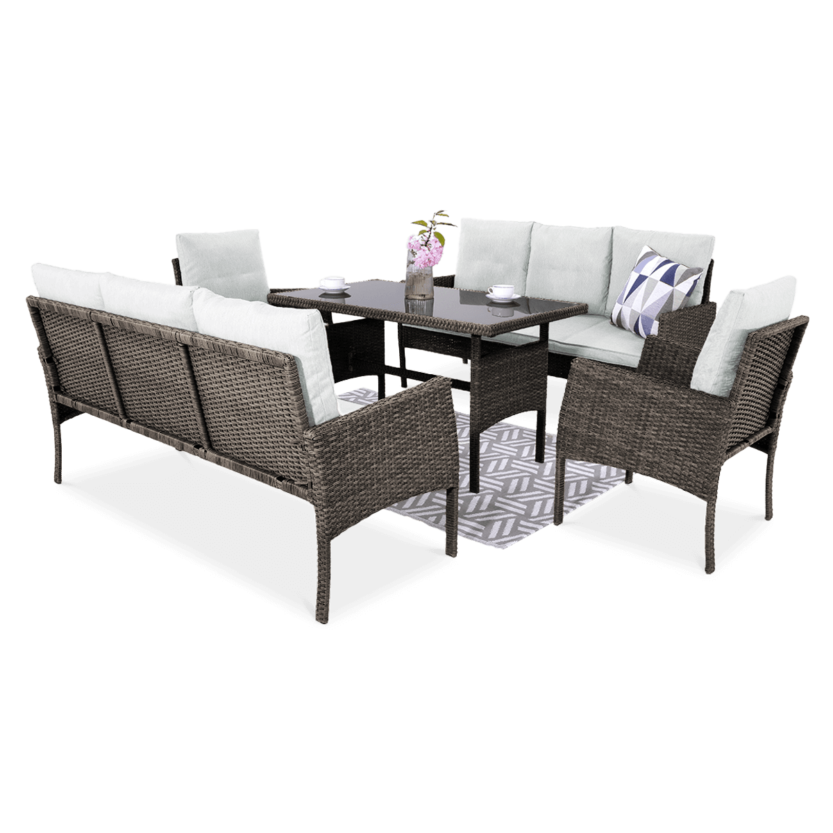 Komplet Z Technorattanu Cortina Family Brown