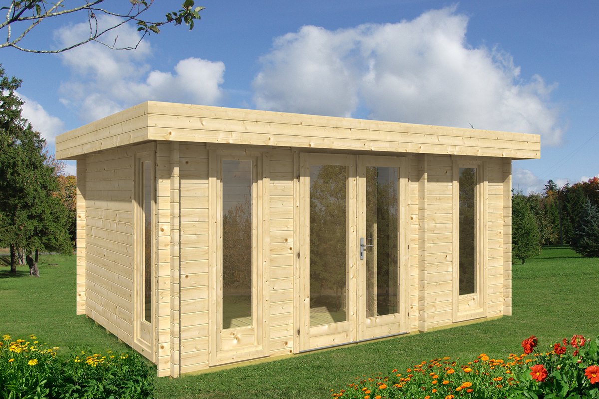Drewniany domek z płaskim dachem Zann 470x320cm - Nordenwood