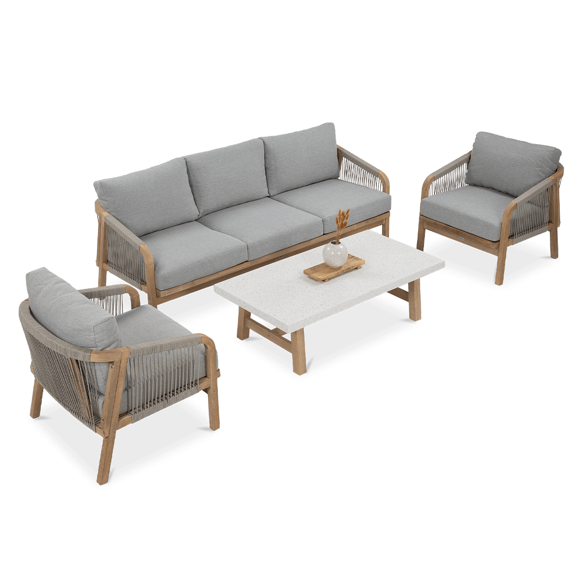 Zestaw drewnianych mebli ogrodowych JACOB Caffe - Furrore