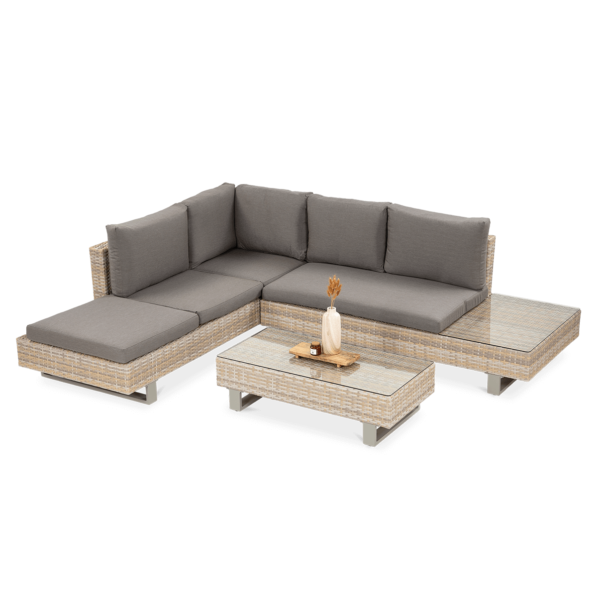 Zestaw Mebli Ogrodowych Technorattan WILLIS Narożnik Stolik na Taras Ogród