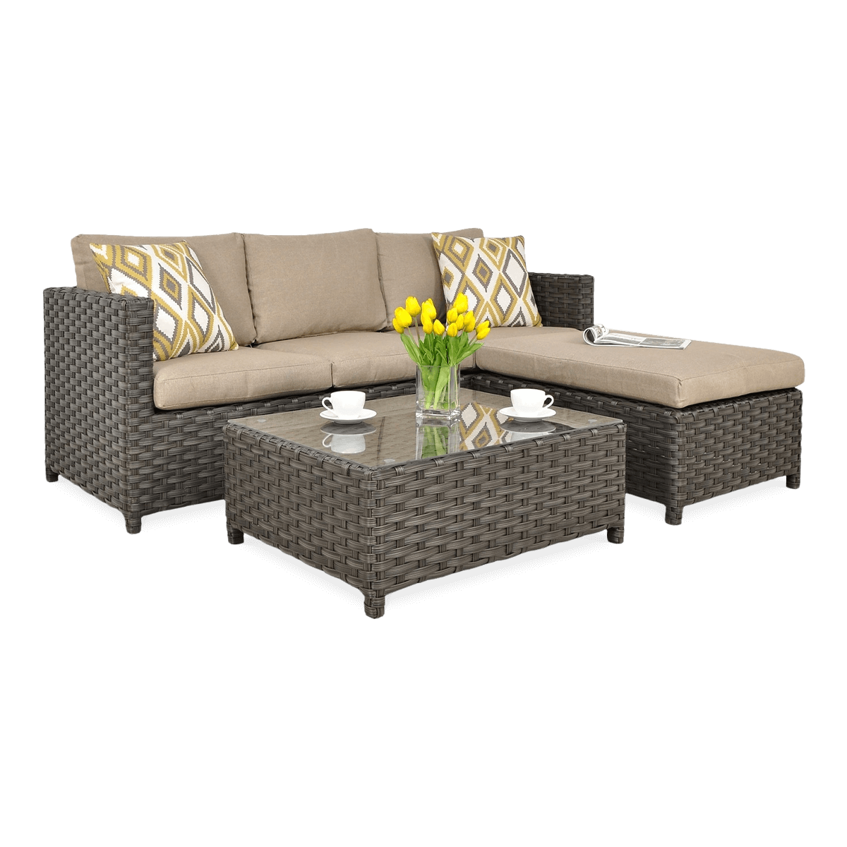 Zestaw Ogrodowy Narożnik Stół Meble Ogrodowe Marco