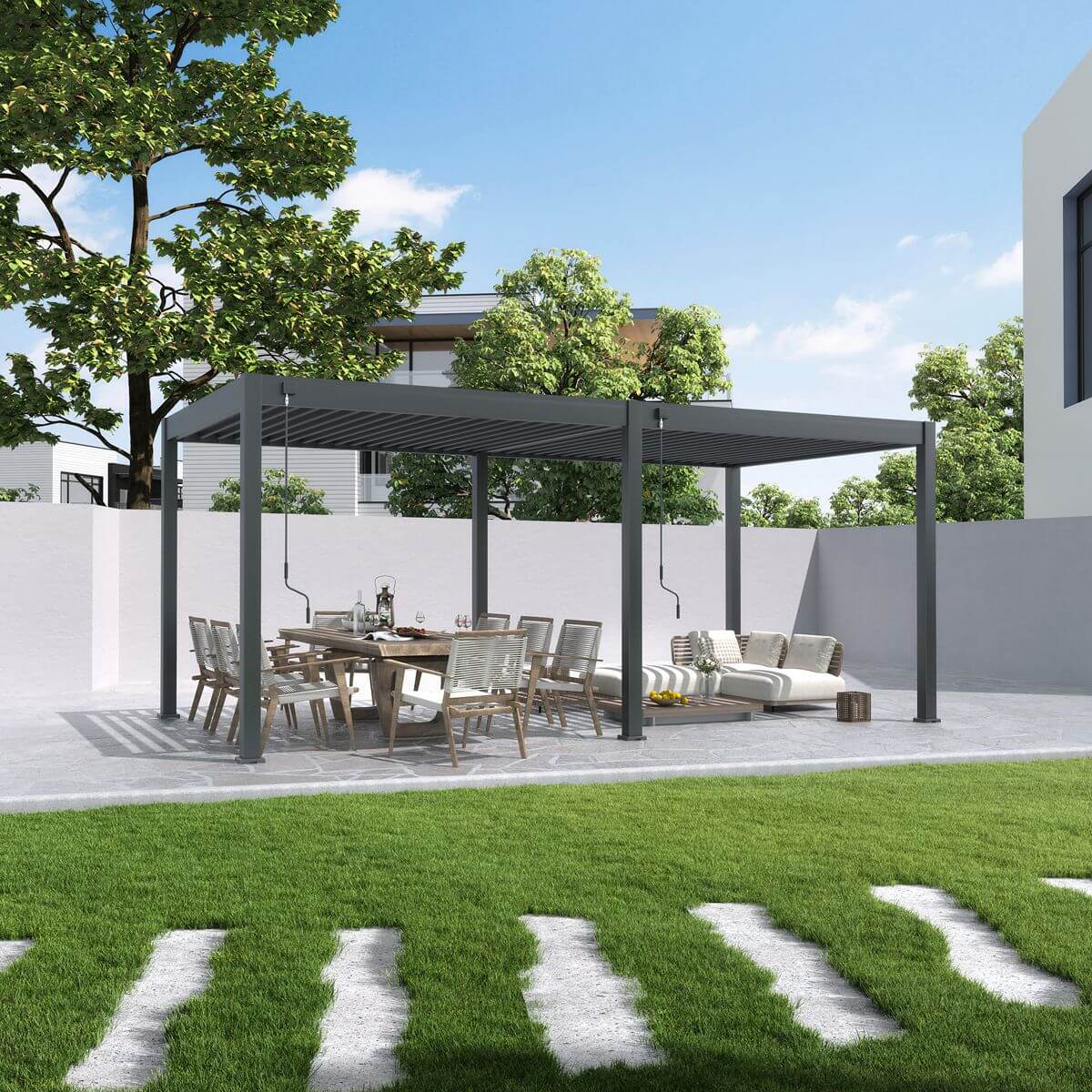 Pergola ogrodowa ELEGANCE 3x6 Anthracite - Gutroof