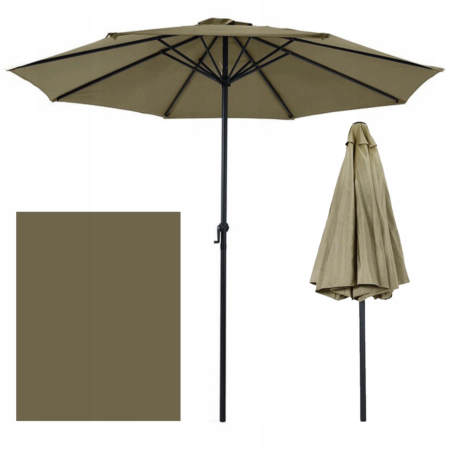 Parasol ogrodowy MOOREA 3m Taupe - Focus Garden