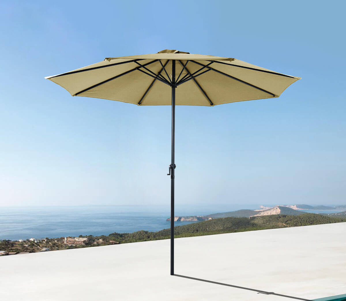 Parasol ogrodowy MOOREA 3m Taupe - Focus Garden