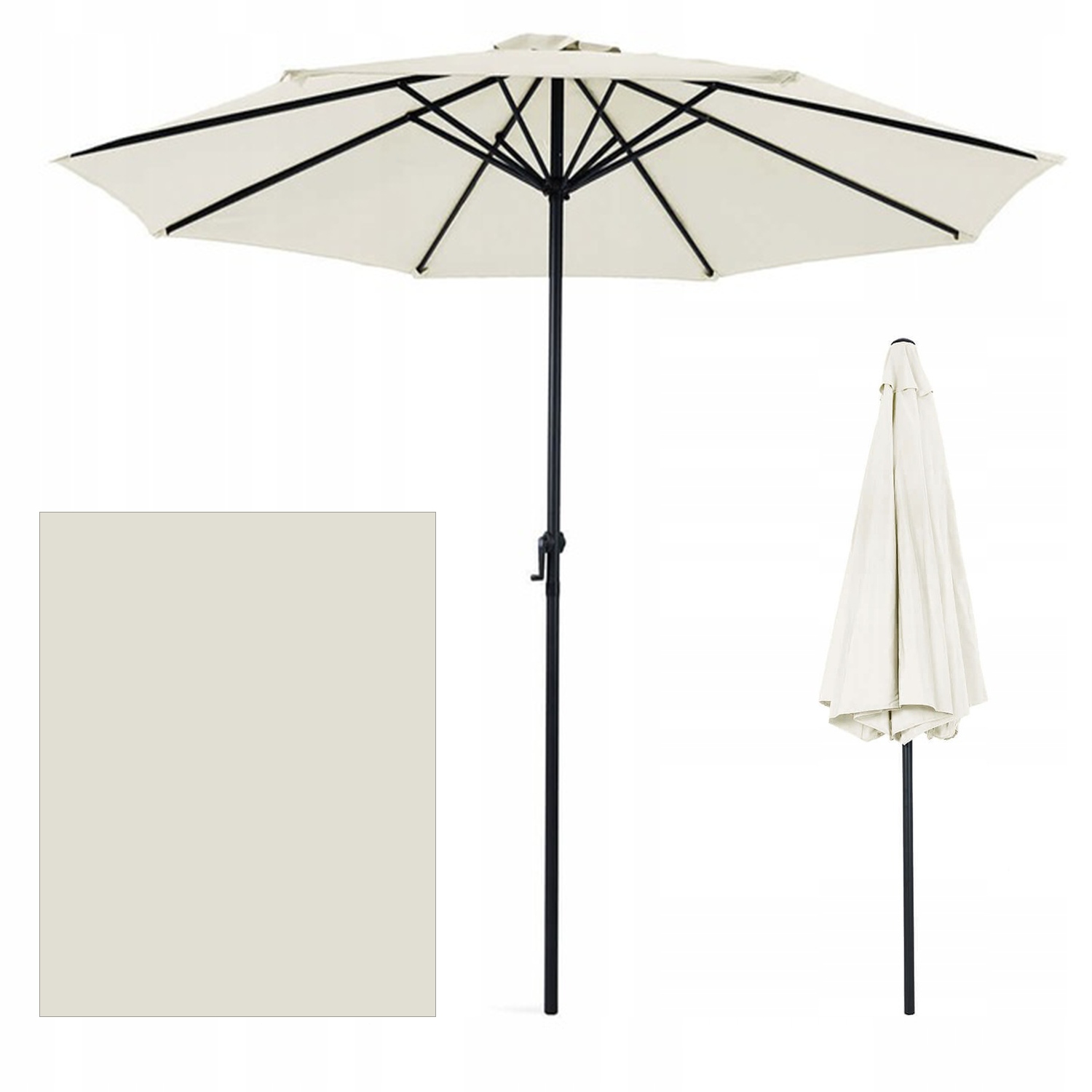 Parasol ogrodowy MOOREA 3m Beige - Focus Garden