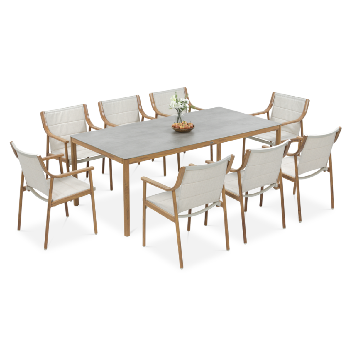 Zestaw mebli jadalnianych PATTAYA DINING Wood Look 8+1 - Focus Garden