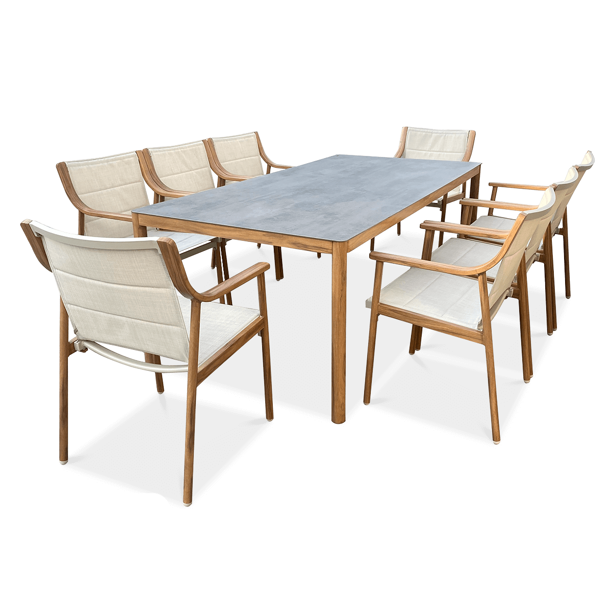 Zestaw mebli jadalnianych PATTAYA DINING Wood Look 8+1 - Focus Garden