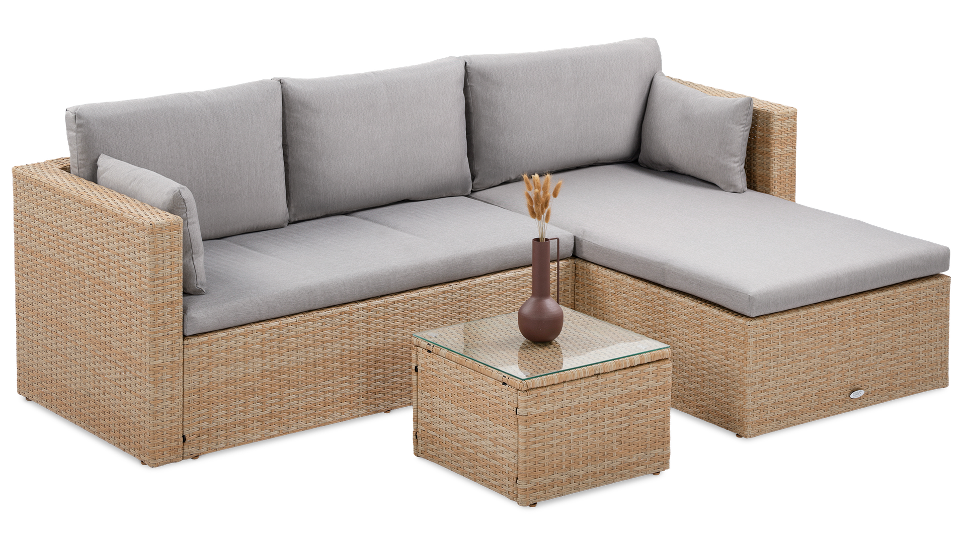 Narożnik technorattanowy LIZBONA Beige - Focus Garden