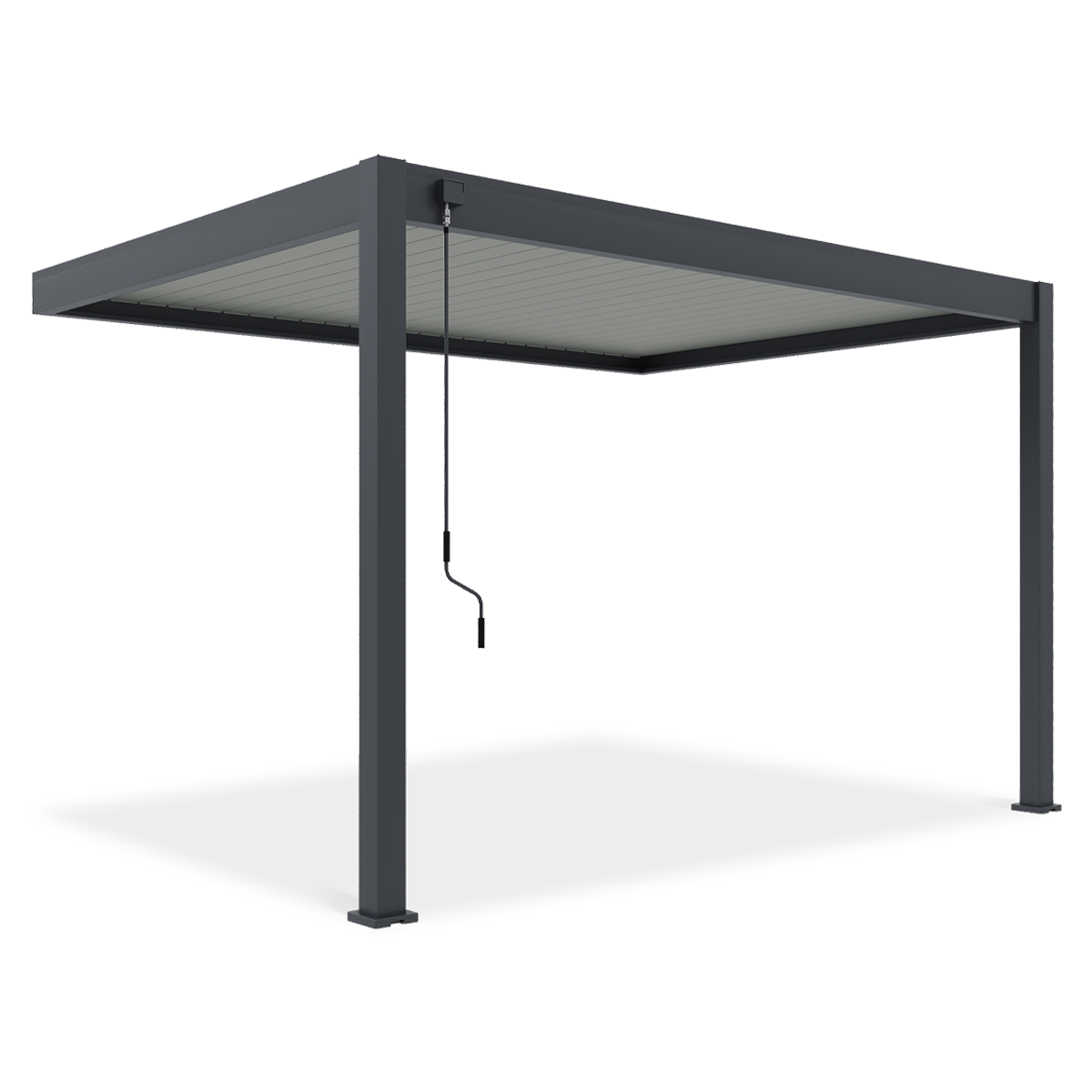 Przyścienna pergola ELEGANCE WALL 3x4 Anthracite/Light Grey - Gutroof