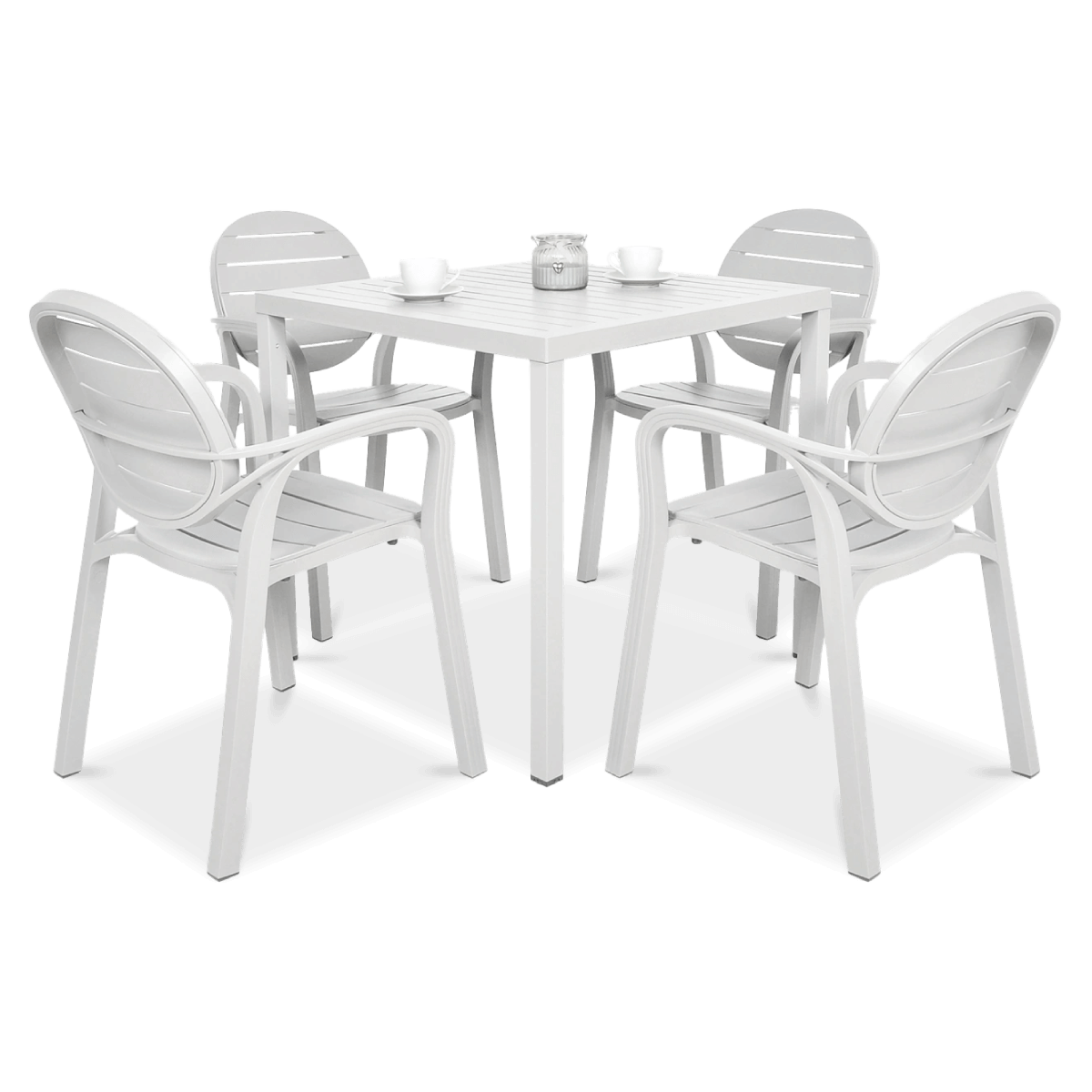 Zestaw Nardi PALMA/CUBE 80 4+1 Bianco