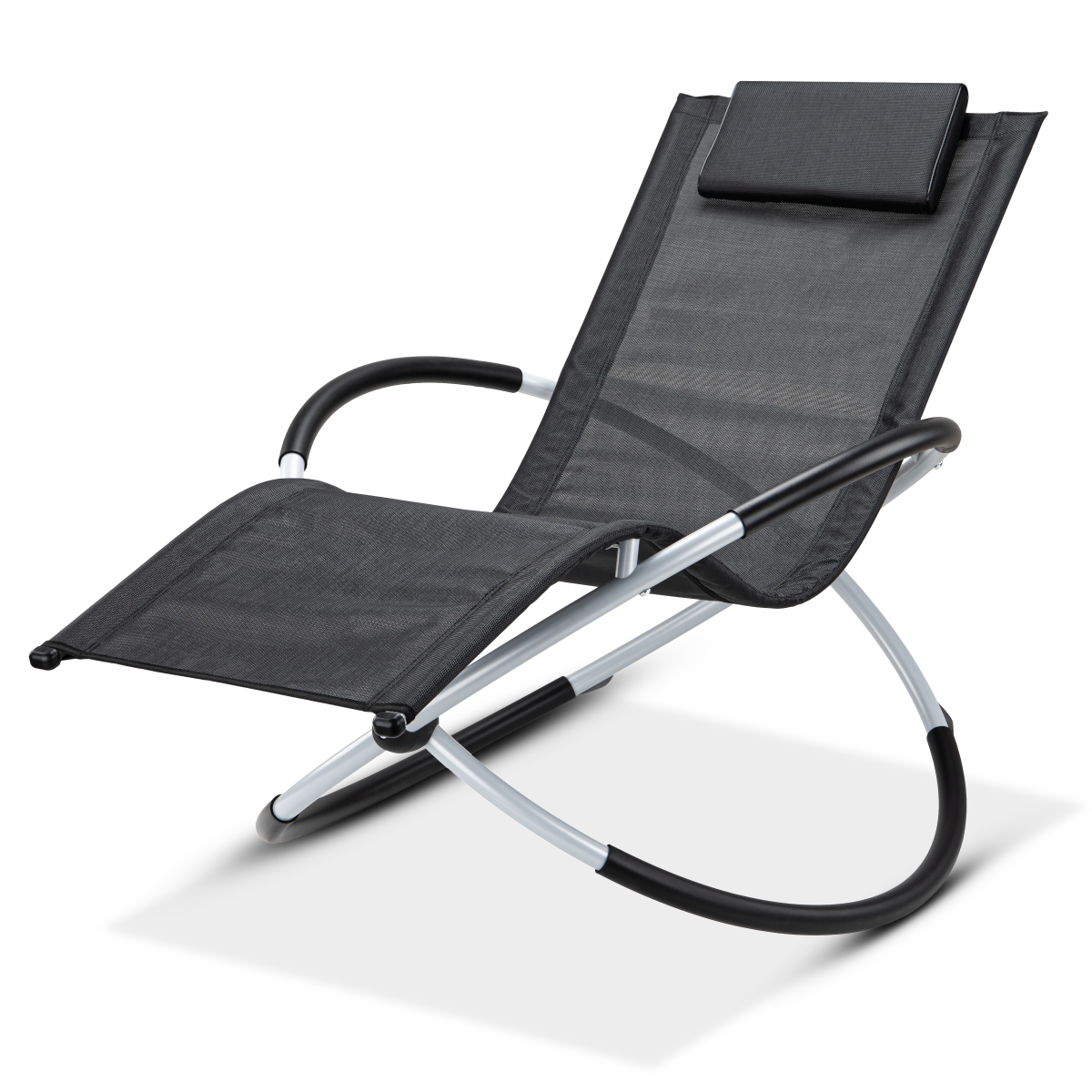 Leżak ogrodowy bujany Galaxy Silver/Black - Focus Garden