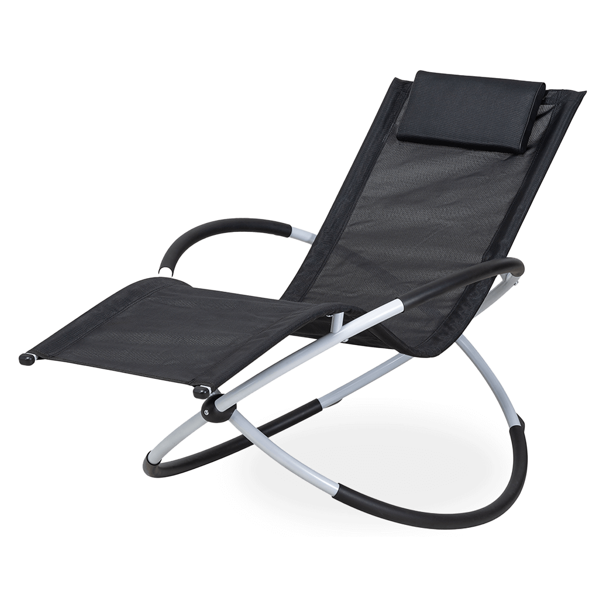 Leżak ogrodowy bujany Galaxy Silver/Black - Focus Garden