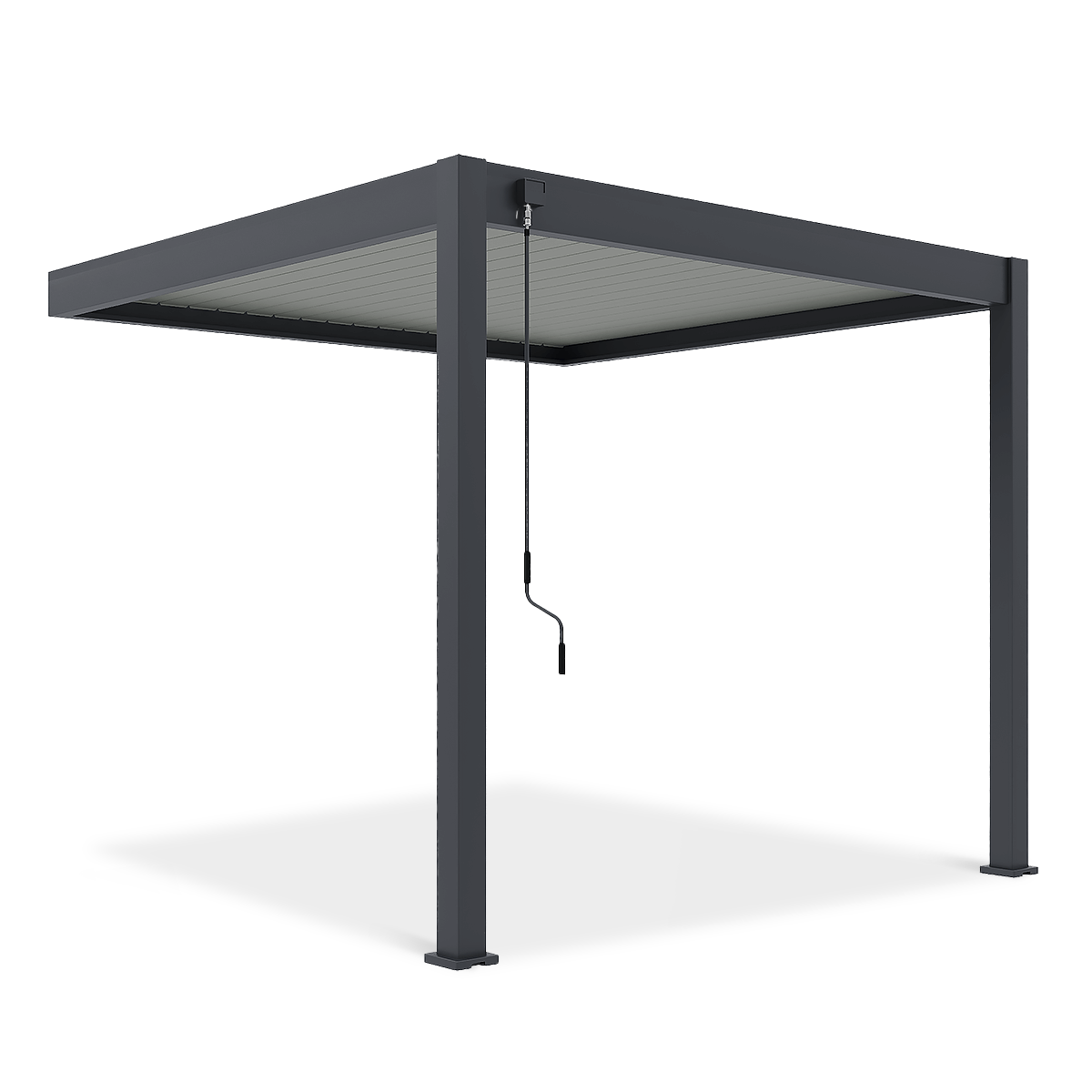 Przyścienna pergola ELEGANCE WALL 3x3 Anthracite/Light Grey - Gutroof