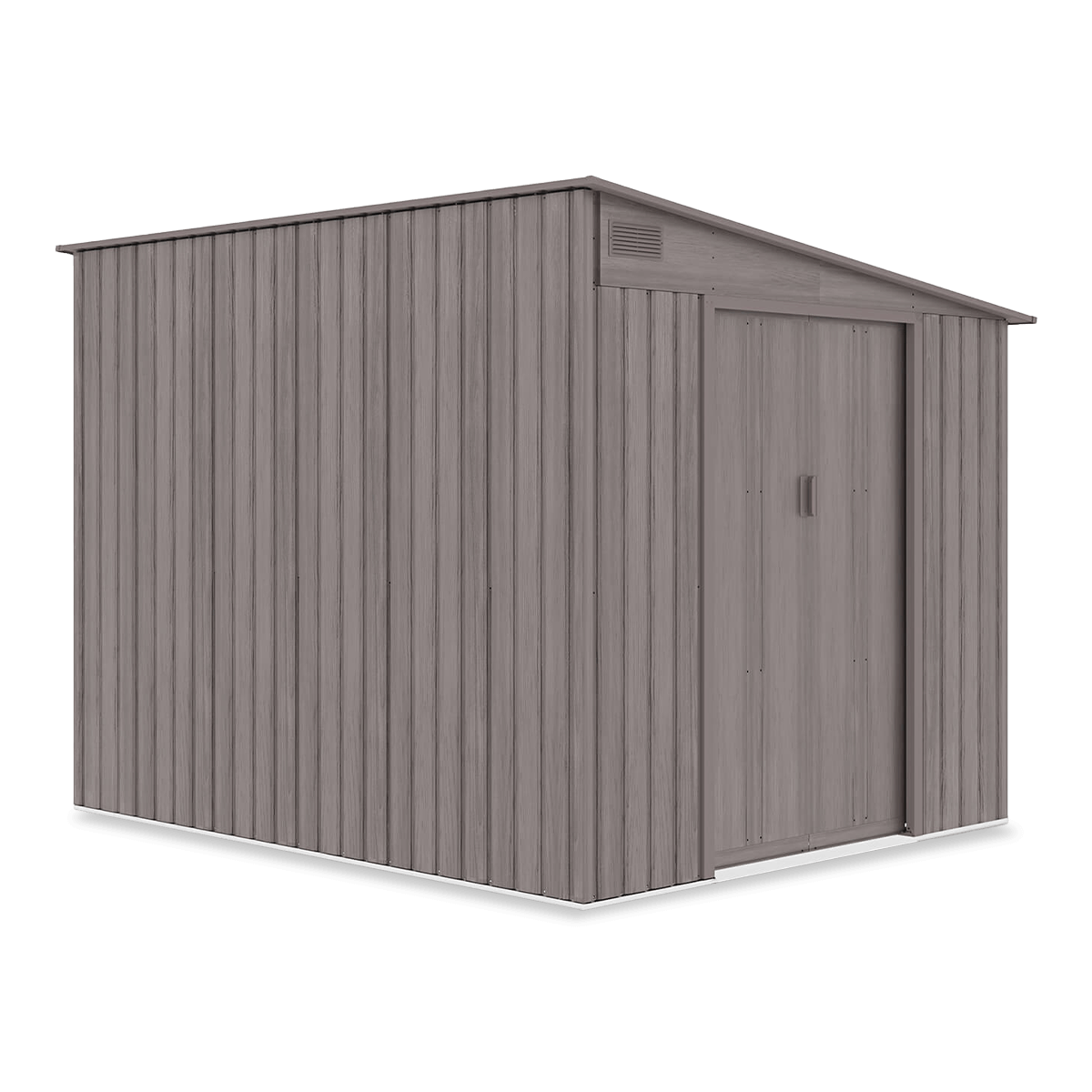 Domek ogrodowy JASPER 214x257cm Light Wood, metalowy, z podwójnymi drzwiami, wentylowany, funkcjonalny schowek na narzędzia i sprzęt Hardmaister