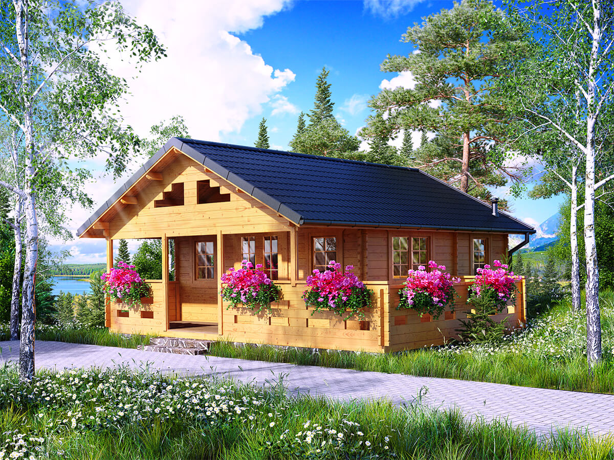 Nordenwood Domek z antresolą Frigg, drewniany 68m2 -