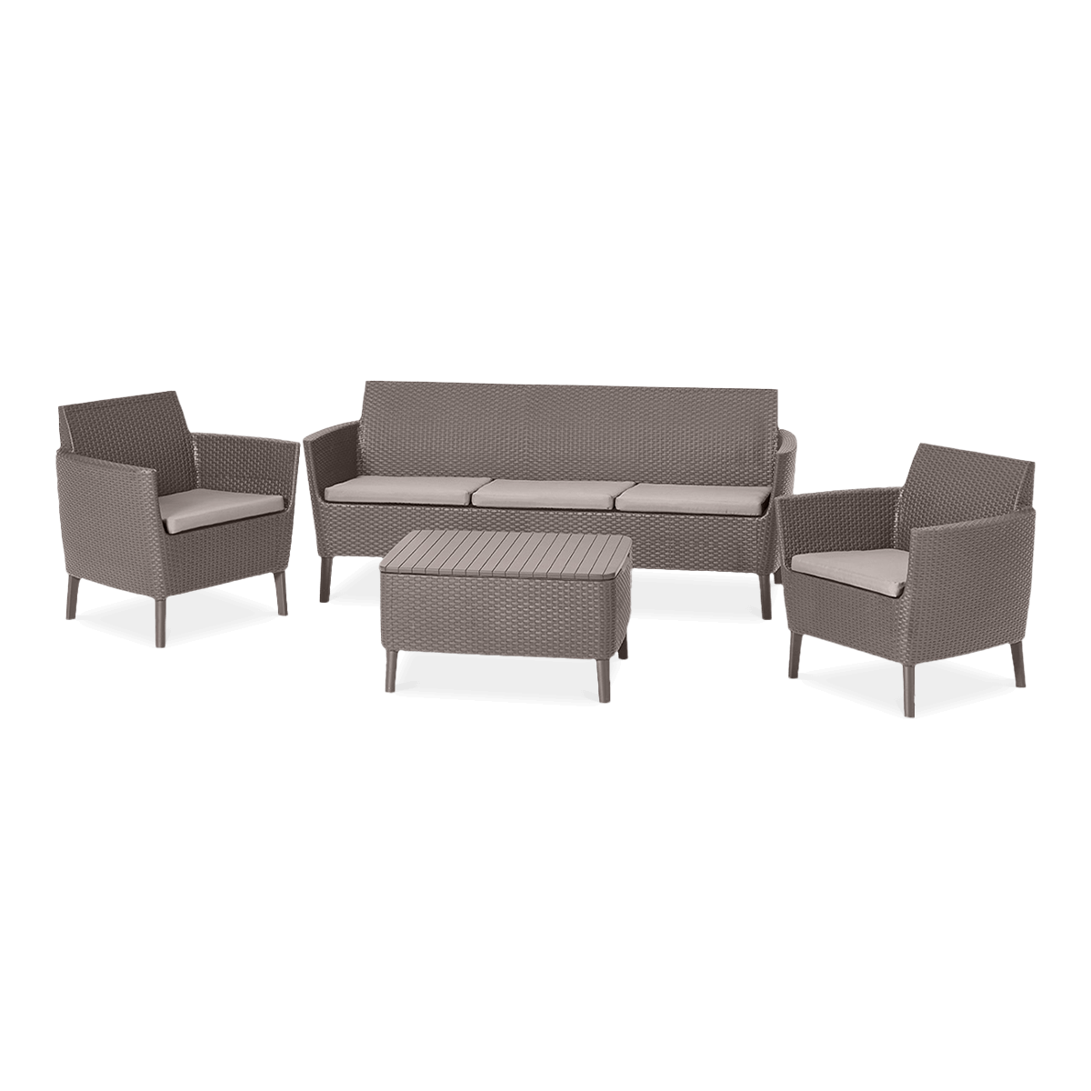 Salemo zestaw mebli ogrodowych 3+1 Cappucino