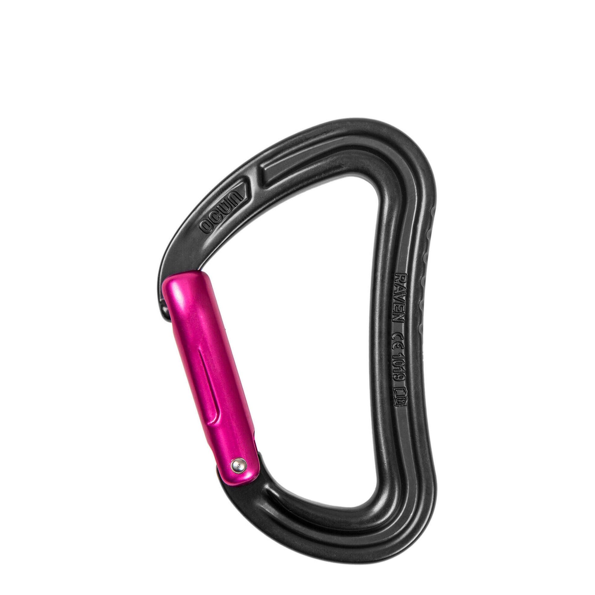 Karabinek wspinaczkowy Ocun Raven Straight - anthracite/pink