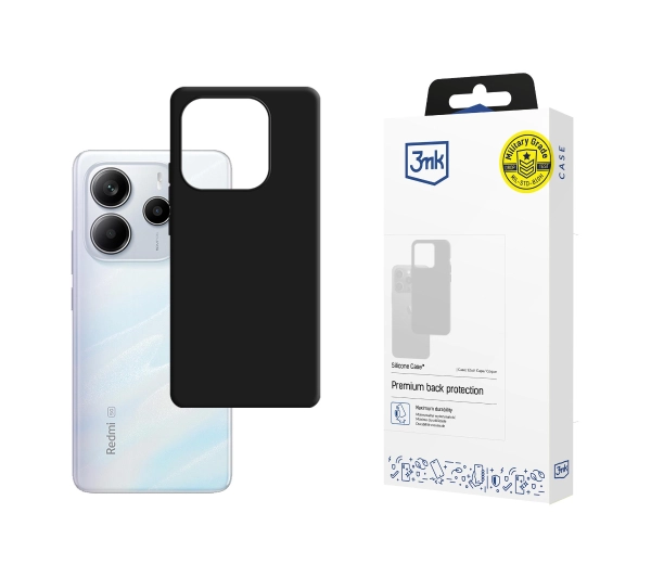 3mk Silicone Case do Redmi Note 14 Czarny