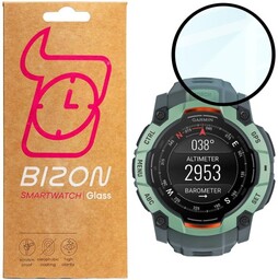 Bizon Szkło hybrydowe Glass Watch Edge Hybrid dla Garmin Instinct 3 45 mm, czarne