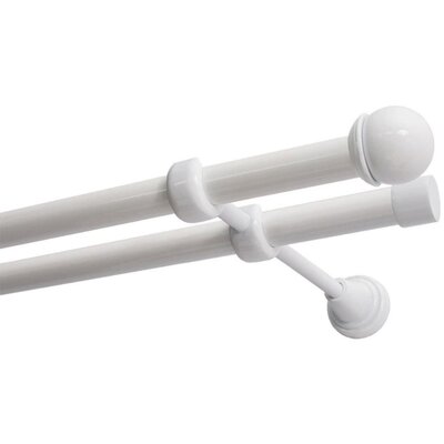 Karnisz DECASTYL Gałka Max Podwójny 480 cm Biały