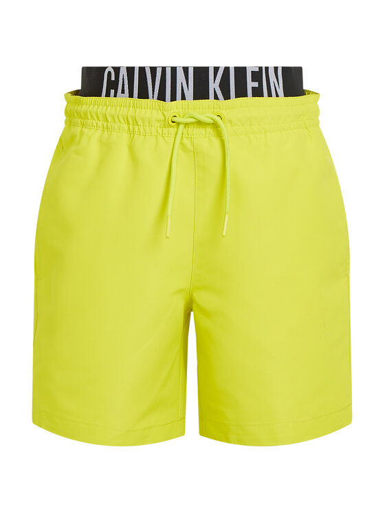 Calvin Klein Swimwear Szorty kąpielowe KV0KV00054 Żółty Regular Fit