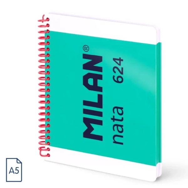 Zeszyt na spirali A5/80K linia 1918 zielony MILAN