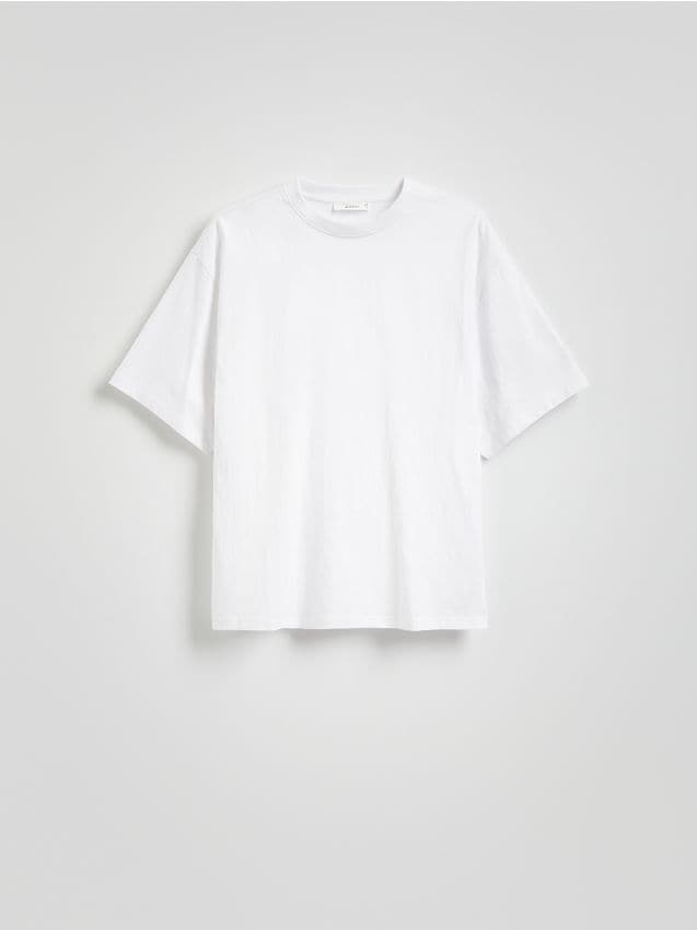 Reserved - Bawełniany t-shirt - biały