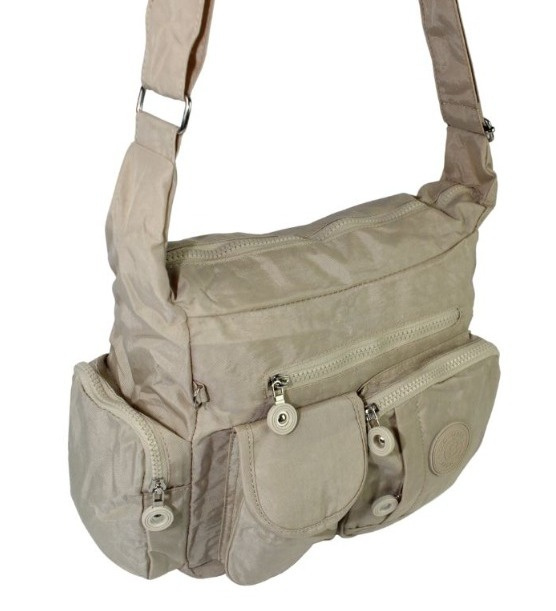 Stylowa Pozioma Torba Średnia Na Ramię Bag Street NR 2219 ECRU