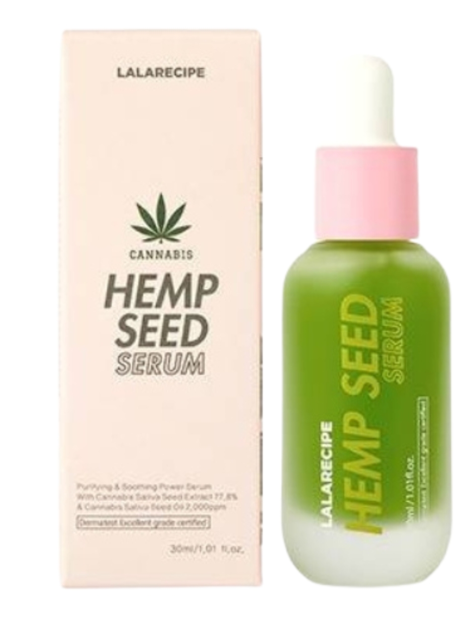 LalaRecipe Hemp Seed Serum, Oczyszczające i łagodzące serum z ekstraktem z nasion konopi