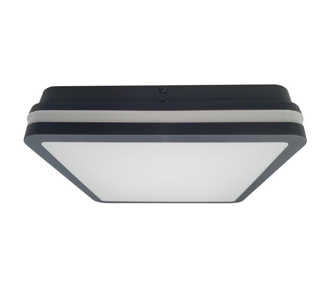 LED Plafon łazienkowy z czujnikiem ELLÉ LED/24W/230V 26x26 cm IP54 antracyt