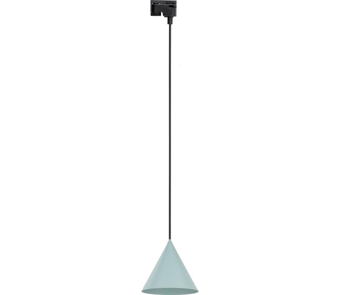 Żyrandol na łańcuchu do systemu szynowego CONO 1xE27/15W/230V czarny/miętowy