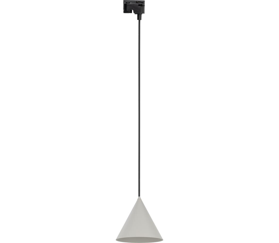 Żyrandol na łańcuchu do systemu szynowego CONO 1xE27/15W/230V czarny/szary