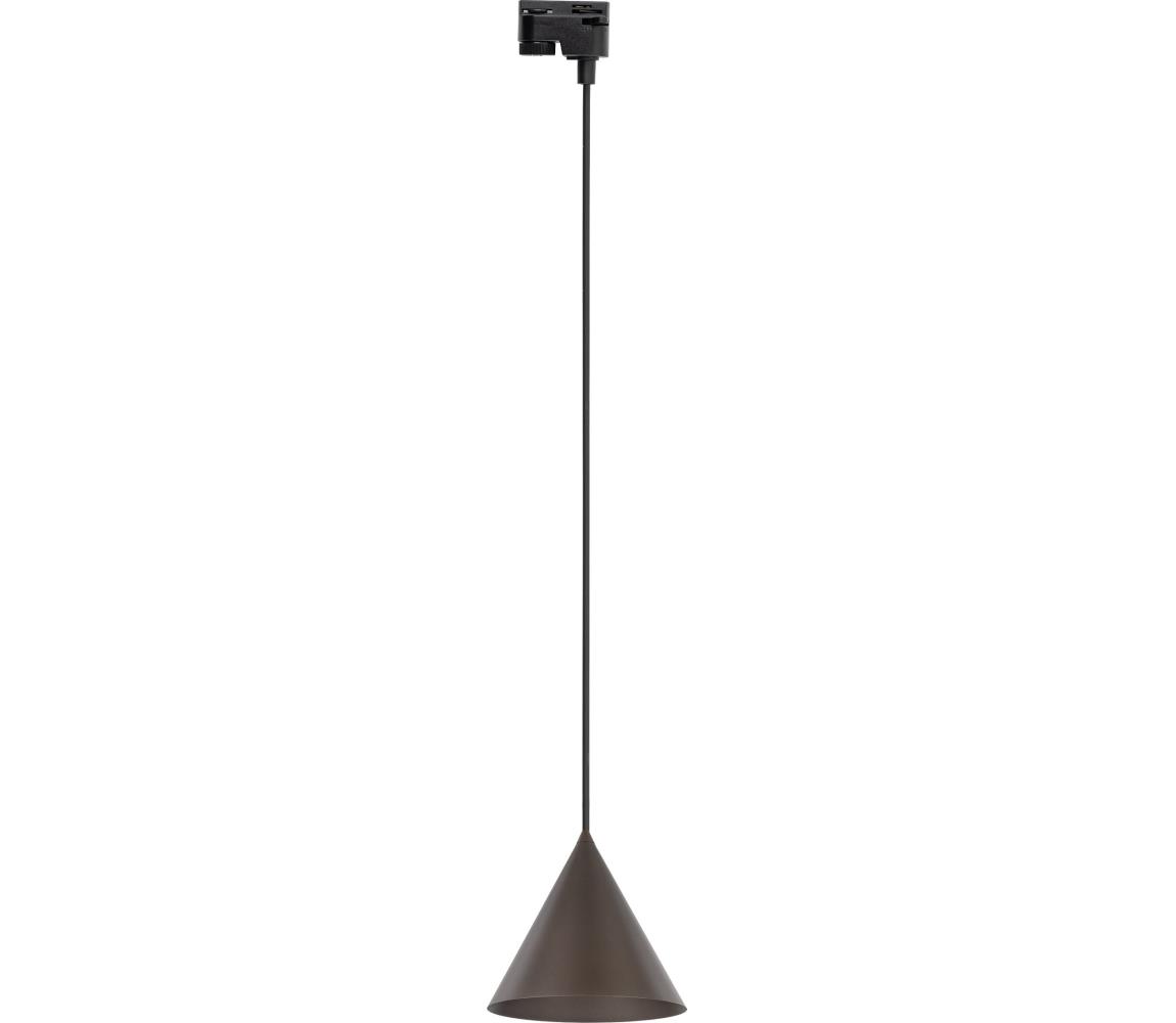 Żyrandol na łańcuchu do systemu szynowego CONO 1xE27/15W/230V czarny/brązowy
