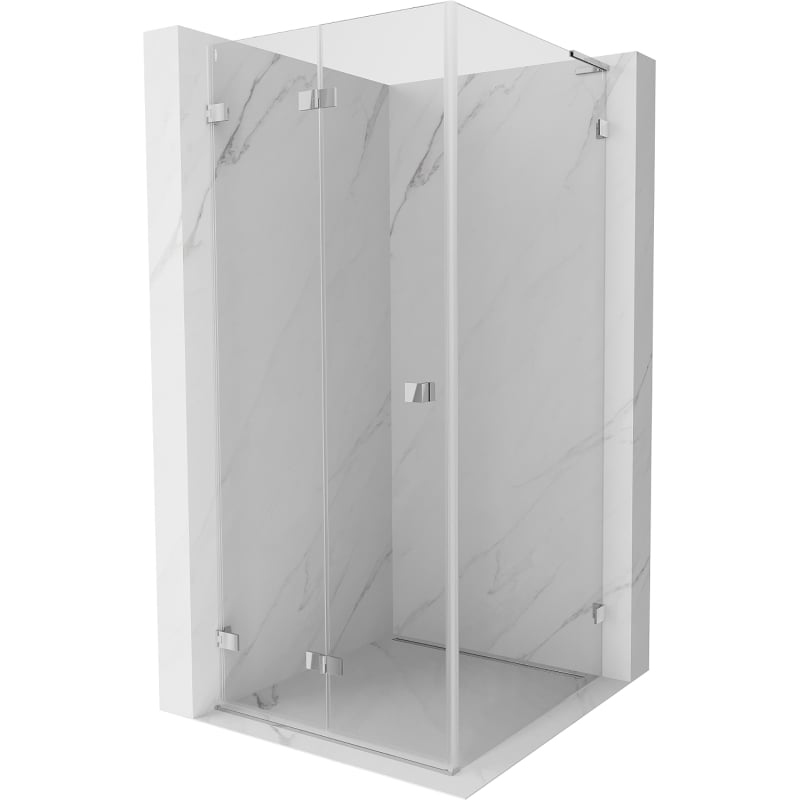 Mexen Lunar-F L kabina prysznicowa składana lewa 90 x 90 cm, transparent, chrom - 836L-090-090-01-00-L